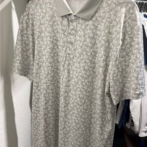 Redvanly NWOT Men's Gray Patterned Polo Shirt